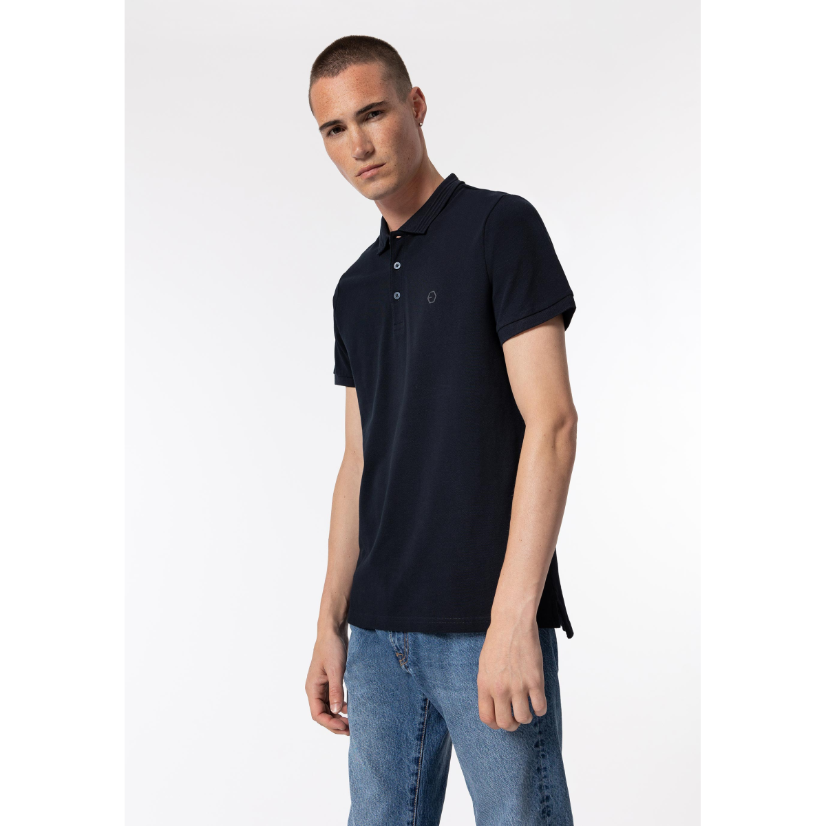 costi short sleeve polo in fog blue main image 1