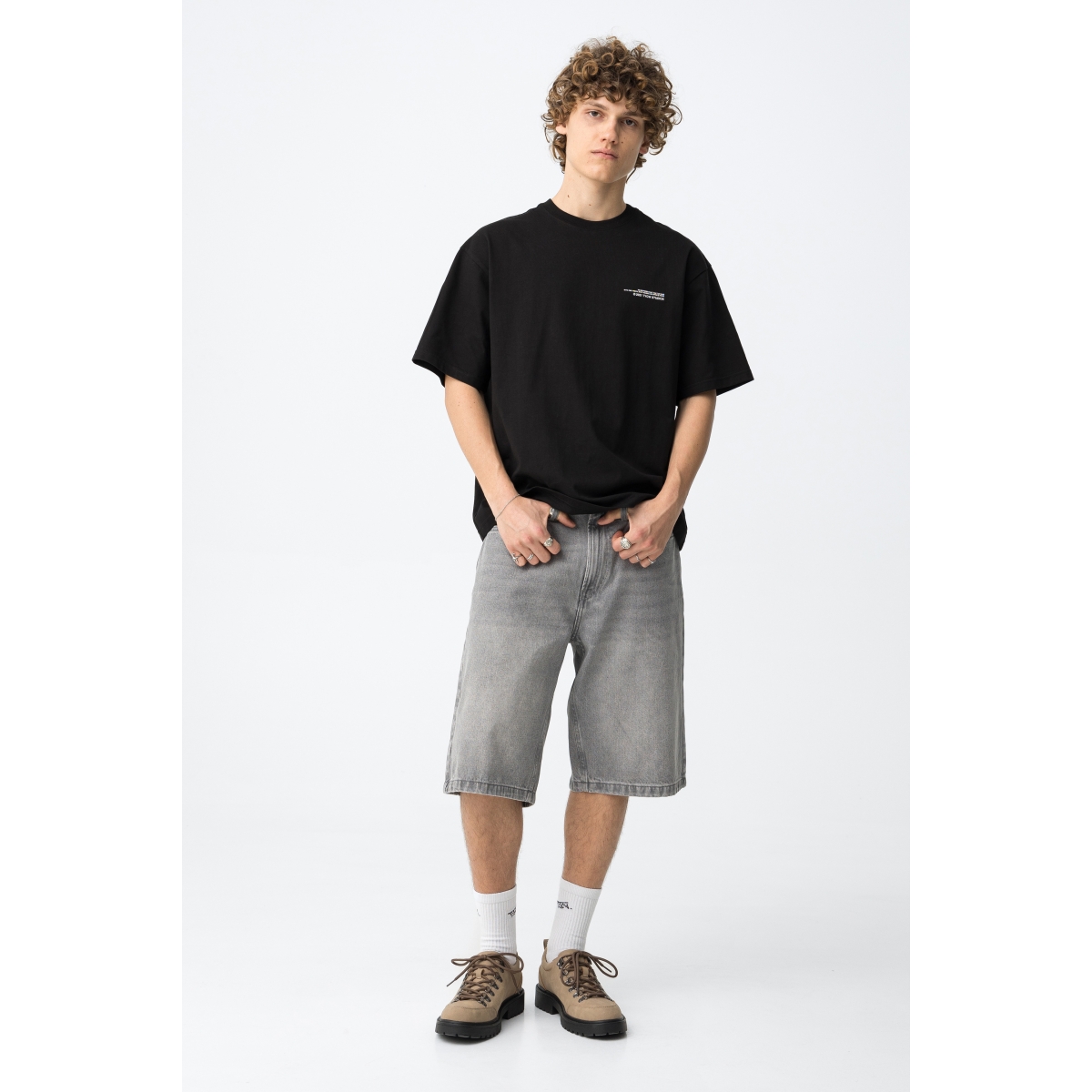 Super Baggy Grey Shorts - 10064548_P20 - Tiffosi