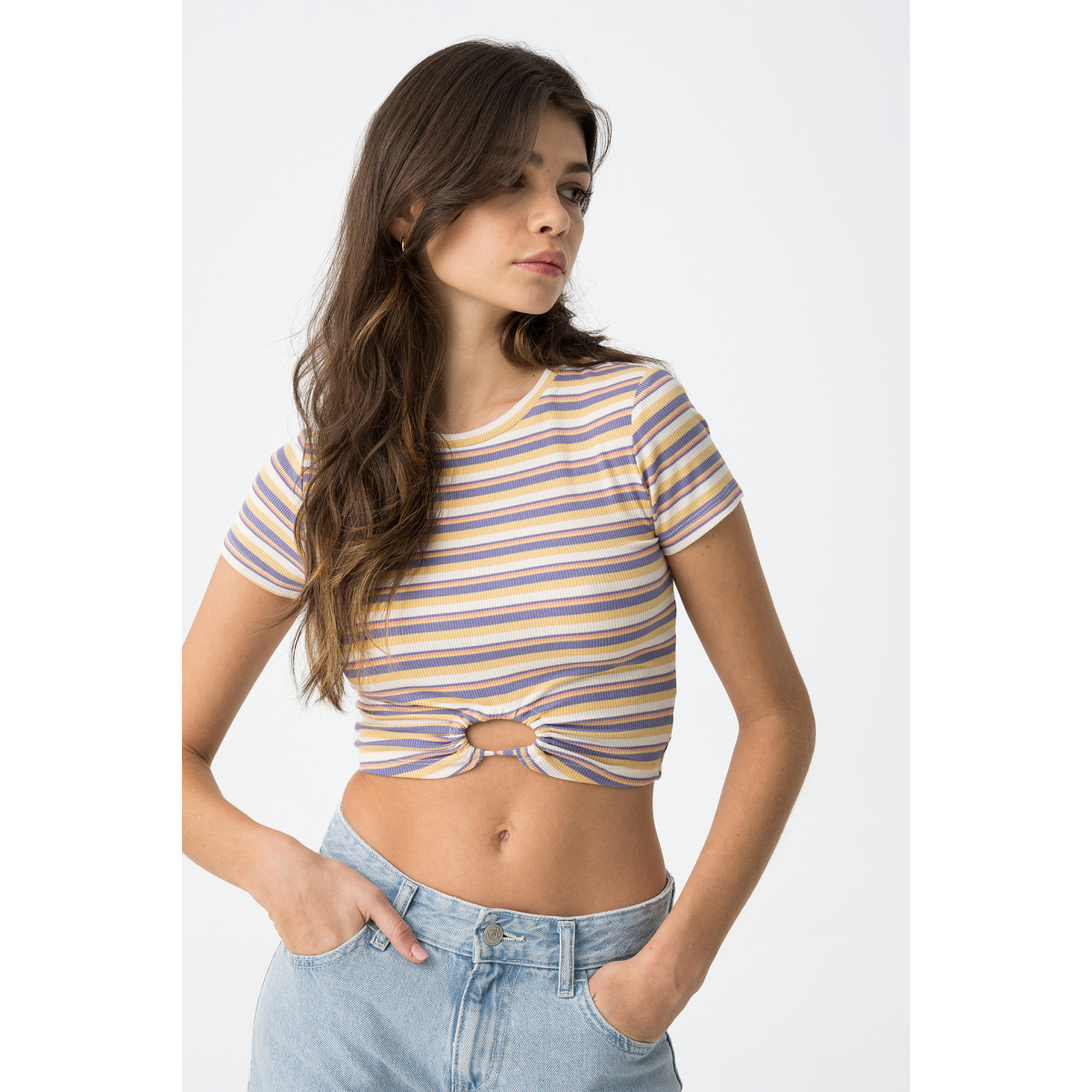 The Candy Stripe Knot Co-ord Set T-Shirt with Trouser